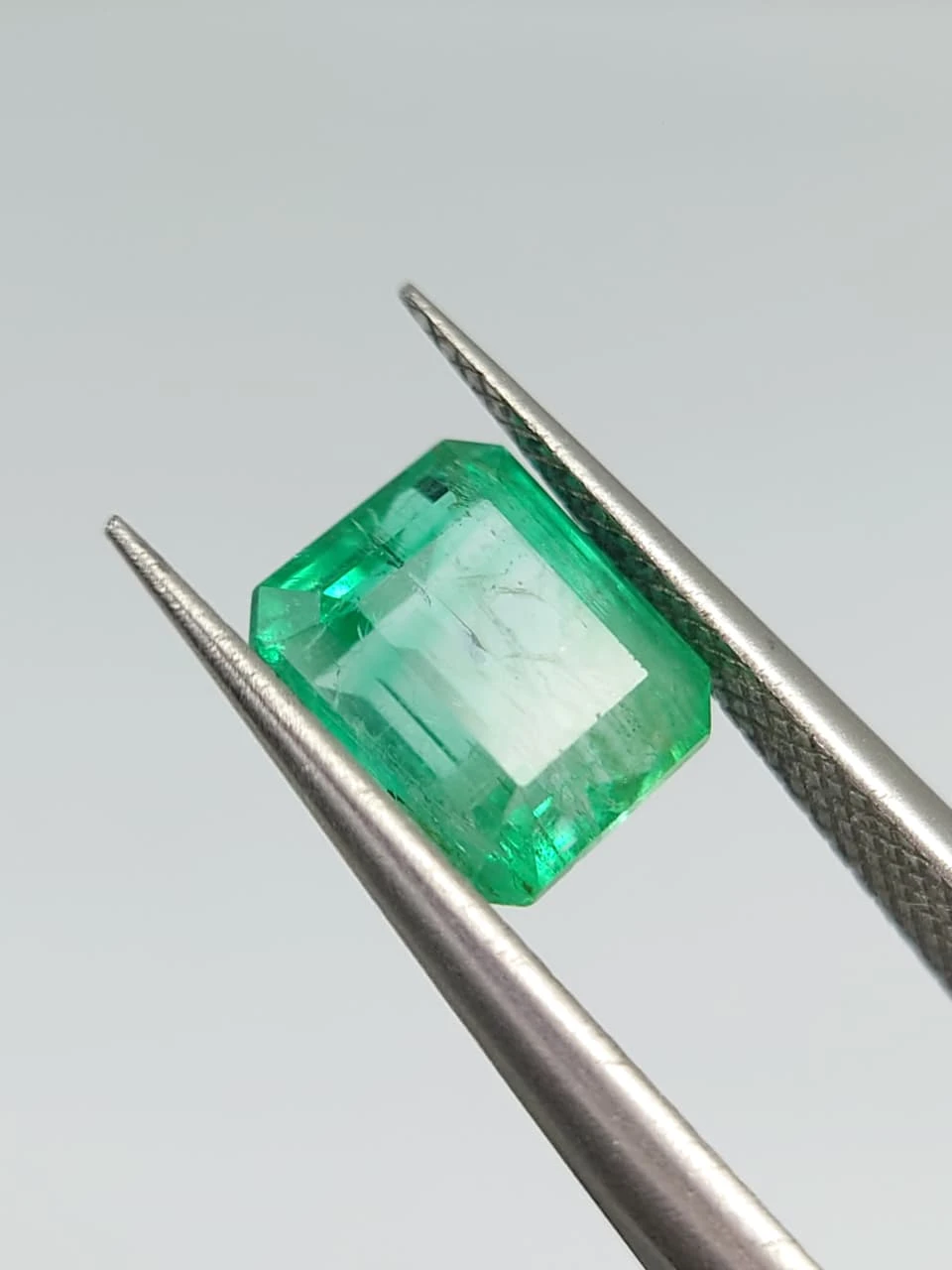 1.6ct Natural Octagon Faceted Emerald from Afghanistan — view 4